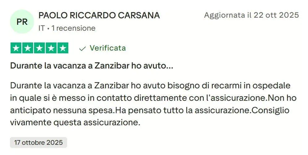 esperienza positiva di un cliente di Frontier Assicurazioni